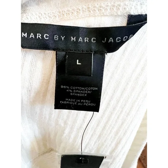 Marc Jacobs Fresh Cream Soft Cotton Blend Dress Size L NWT - Picture 7 of 9
